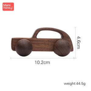 Montessori Wooden Baby Push Toy — BPA Free Beechwood Teether & Sensory Toy for Infants