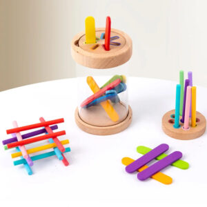 Montessori Wooden Colour Sorting Toy — Sensory Matching Game for Toddlers