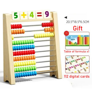 Montessori Wooden Abacus — 100 Bead Math Counting Toy for Toddlers & Kids