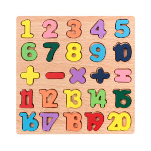 Montessori Wooden Puzzle Board — Alphabet, Numbers & Shapes Learning Toy for Kids 2+